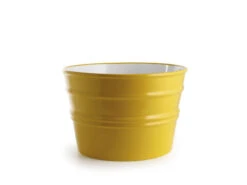 Lavabo Sospeso/Appoggio Bacile Cm.Ø46,5 H30 In Ceramica Lucido Giallo