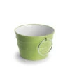 Lavabo Sospeso/Appoggio Bacile Cm.Ø46,5 H30 Con Anelli In Ceramica Lucido Verde -Bagno Negozio 20484 lavabo bacile verde con anelli 46 5 30