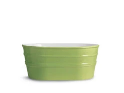 Lavabo Sospeso/Appoggio Tinozza 60X40Xh25 In Ceramica Lucido Verde