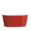 Lavabo Sospeso/Appoggio Tinozza 60X40Xh25 In Ceramica Lucido Rosso -Bagno Negozio 20519 lavabo tinozza rosso lucido 60 40 25