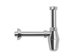 Sifone A Bottiglia In Pvc Cromo Lucido