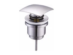 Piletta Lavabo Click Clack Universale Quadrata Cromo