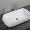 Lavabo Da Appoggio Adda 72x41 H14,5 In Ceramica Bianco Lucido -Bagno Negozio adda lavabo ceramica bianco