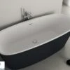 Vasca Freestanding Ideal Standard® Atelier Dea 190x90 Cm Bicolore Bianco/Nero Seta Opaco -Bagno Negozio ambientata 1 atelier dea 70838