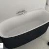 Vasca Freestanding A Parete Ideal Standard® Atelier Dea 180x80 Cm Bicolore Bianco/Nero Seta Opaco -Bagno Negozio ambientata 1 atelier dea 70841