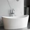 Vasca Freestanding Zurigo 160x71 Cm Senza Troppopieno Resina Bianco Lucido -Bagno Negozio ambientazione 69226