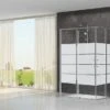 Box Doccia Arek 90x120x90 H190 Porte Scorrevoli E Lato Fisso Cristallo 6 Mm Trasparente Serigrafato Cromo -Bagno Negozio box doccia arek 3 lati 2 porte fisso cromo 2