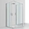 Box Doccia Nice 80x90x80 H195 2 Porte Scorrevoli E Lato Fisso Cristallo 6 Mm Trasparente Cromo -Bagno Negozio box doccia nice trasparente porta fisso fisso 3 lati 1