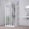 Box Doccia Skill 2 Ante Scorrevoli E Lato Fisso 80x80x80 Cm Acrilico Semitrasparente Effetto Bagnato Bianco Pastello -Bagno Negozio box doccia skill 3 lati scorrevole 3
