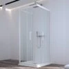 Box Doccia Zen 80x100x80 H190,4 Cm 2 Porte Scorrevoli E Lato Fisso Cristallo 6 Mm Trasparente Bianco Opaco -Bagno Negozio box doccia zen porte scorrevoli lato fisso v2
