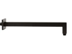 Braccio Doccia Low 30 Cm Quadrato Nero Opaco