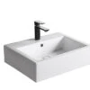 Lavabo Da Appoggio Brenta 57,5x45,5 In Ceramica Bianco Lucido -Bagno Negozio brenta lavabo ceramica bianca minimale 21350