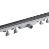 Canalina Raso-Doccia ABS/Inox 700 Mm Nero Opaco -Bagno Negozio canalina doccia abs inox nero opaco 500 900