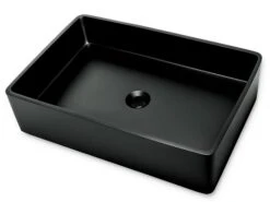 Lavabo Da Appoggio Cassino Junior In Resina Opaco Nero Africa