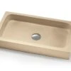 Lavabo Da Appoggio Circe In Resina Opaco Crema Marfil -Bagno Negozio circe lavabo arredo crema