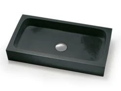 Lavabo Da Appoggio Circe In Resina Decorata Nero Africa
