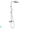 Colonna Doccia Feel Con Miscelatore Termostatico E Soffione Quadrato Cromo -Bagno Negozio colonna doccia feel con miscelatore termostatico e soffione quadrato cromo