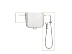 Kit Universale Europa2 Con Idroscopino E Portarotolo Per Cassetta Wc