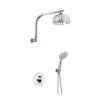 Kit Doccia Oper'Art Soffione Tondo + Braccio + Duplex Cromo + Miscelatore Incasso -Bagno Negozio kit colonna doccia operart con incasso 21725