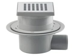 Kit Pozzetto Doccia Knox Con Griglia Metallo Cromo