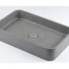 Lavabo Da Appoggio Concrete 50,6x32,6 H10 Cemento -Bagno Negozio lavabo da appoggio concrete 50 6x32 6 h10 cemento