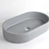 Lavabo Da Appoggio Concrete 60x35 H12 Cemento -Bagno Negozio lavabo da appoggio concrete 60x35 h12 cemento