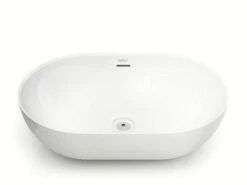 Lavabo Da Appoggio Design Livorno 54X36X16 In Ceramica Lucido Bianco