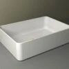 Lavabo Da Appoggio Piuma Rettangolare 50X35 H12 In Ceramica Lucido Bianco -Bagno Negozio lavabo piuma rettangolare 1