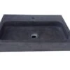 Lavabo Appoggio/Incasso Purestone Recife 60X40Xh10 Pietra Naturale Nero -Bagno Negozio lavabo purestone recife nero 60x40 1