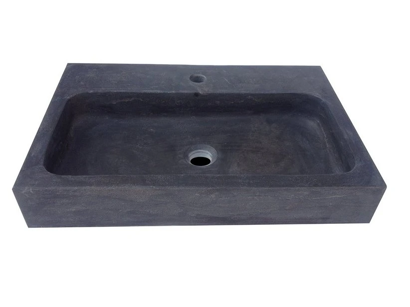 Lavabo Appoggio/Incasso Purestone Recife 60X40Xh10 Pietra Naturale Nero 3 Lavabo Appoggio/Incasso Purestone Recife 60X40Xh10 Pietra Naturale Nero