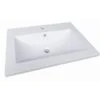 Lavabo Incasso Unitop Slim 61X46 In Resina Lucido Bianco -Bagno Negozio lavabo unitop slim resina bianco 61x46 1