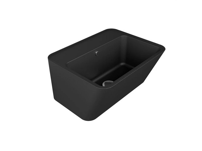 Lavabo Sospeso/Appoggio Wynn 50X40Xh.25 In Ceramica Opaco Nero 3 Lavabo Sospeso/Appoggio Wynn 50X40Xh.25 In Ceramica Opaco Nero