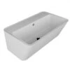 Lavabo Sospeso/Appoggio Wynn 70X40Xh.25 In Ceramica Opaco Bianco -Bagno Negozio lavabo wynn 70x40 bianco matt frontale