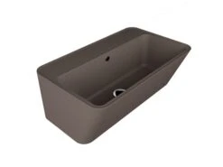 Lavabo Sospeso/Appoggio Wynn 70X40Xh.25 In Ceramica Opaco Siena