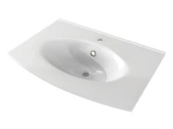 Lavabo Incasso Linda Unitop 75X52 Krist In Ceramica Lucido Bianco