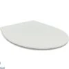 Sedile Wc Ideal Standard® Quarzo-Eurovit Bianco Lucido Con Cerniere In Nylon -Bagno Negozio minimale 69702