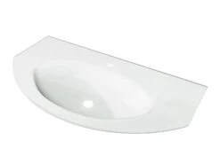 Lavabo Incasso Modo Top Vetro 92X52 Extra-Light Cristallo Lucido Bianco