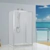 Box Doccia Neptum 100x70x70 H190 Porta Scorrevole E 2 Lati Fissi Cristallo 6 Mm Trasparente Cromato -Bagno Negozio neptum box doccia 1 lato scorrevole 2 fissi 1
