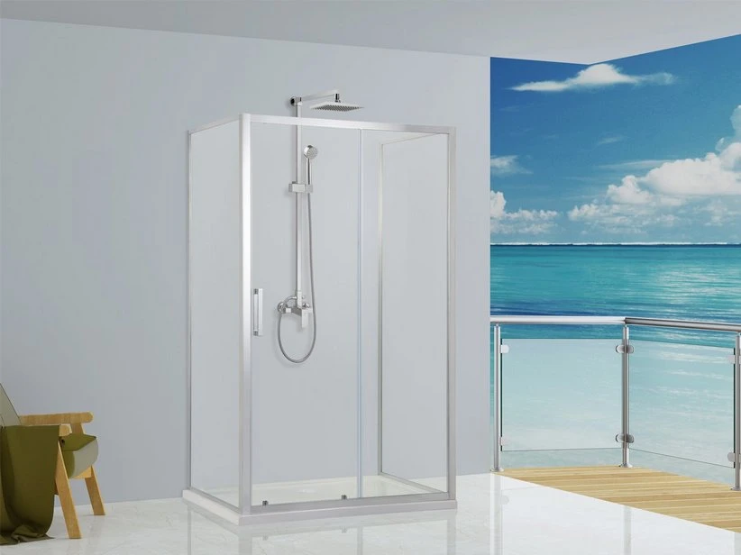 Box Doccia Neptum 140x70x70 H190 Porta Scorrevole E 2 Lati Fissi Cristallo 6 Mm Trasparente Cromato 3 Box Doccia Neptum 140x70x70 H190 Porta Scorrevole E 2 Lati Fissi Cristallo 6 Mm Trasparente Cromato