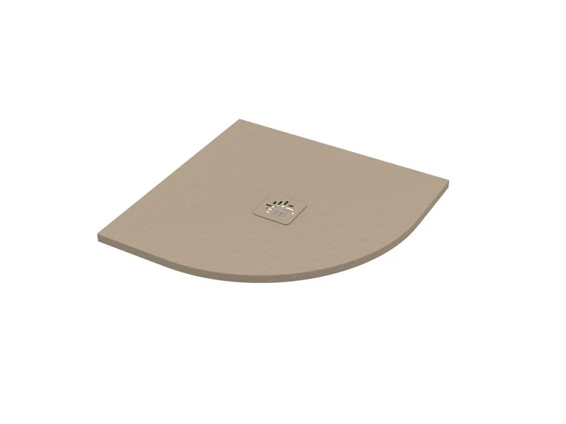 Piatto Doccia Semicircolare Crypto 80x80 H2,5 Cm In Resina Sabbia 3 Piatto Doccia Semicircolare Crypto 80x80 H2,5 Cm In Resina Sabbia
