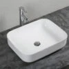 Lavabo Da Appoggio Piave 50x40 H13,5 In Ceramica Bianco Lucido -Bagno Negozio piave lavabo ceramica bianco