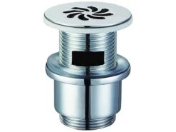 Piletta A Scarico Libero Con Troppopieno Cromo