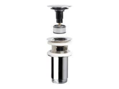 Piletta Lavabo Click Clack Forever H90 Mm Universale Con E Senza Troppo Pieno