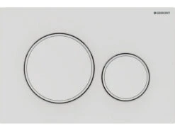 Placca WC Geberit Sigma 20 2 Pulsanti Bianco Opaco/Bianco/Bianco Opaco
