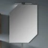 Specchio Bagno Filo Lucido 2 Angolare Raggio 45° Cm. 90X64 -Bagno Negozio qubo 01 specchiera
