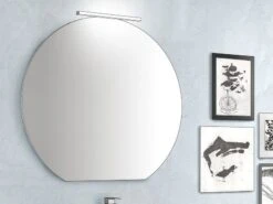 Specchio Bagno Filo Lucido Tonda Segata Cm. 90X84