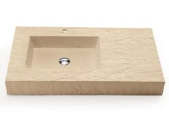 Lavabo Top Slate 90 In Resina Crema Marfil