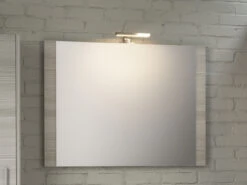 Specchio Bagno Smile Cm. 89X60 Larice Grigio