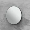 Specchio Bagno Queen Ø60 Cm Con Cornice Verniciato Nero Opaco -Bagno Negozio specchio bagno queen 60 cm con cornice verniciato nero opaco