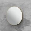 Specchio Bagno Queen Ø60 Cm Con Cornice Verniciato Oro Opaco -Bagno Negozio specchio bagno queen 60 cm con cornice verniciato oro opaco